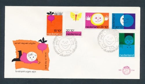D487412 Netherlands FDC Children's Stamps 1971 NVPH 114