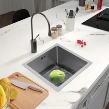 38*38*22 cm Kitchen Sink, Sink, Multifunctional Stainless Steel Sink Silver