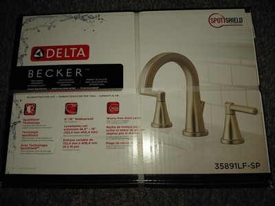 Delta Becker 35891LF-SP Two Handle Widespread Faucet Brushed Nickel 