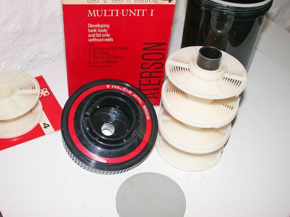Paterson System-4 Developing Tank with 4-35mm/120 Film Reels, Box ...