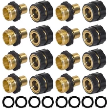 Garden Hose Quick Connect, 3/4 Inch Male and Female Garden Hose Fitting Quick...