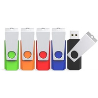 Usb Stick 64GB 5Er Set Metall Drehbar SchlüSselanhäNger