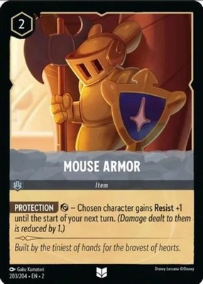 x4 Mouse Armor - 203/204 - Uncommon Lorcana DLC02 Rise of the Floodborn M/NM