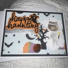 Happy Halloween HANDMADE Greeting Card  Envelope 5x4" 