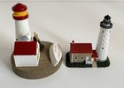 Pair of 2 Vtg Lighthouse Hanging Christmas Tree Ornaments Nautical Light Houses — photo 4