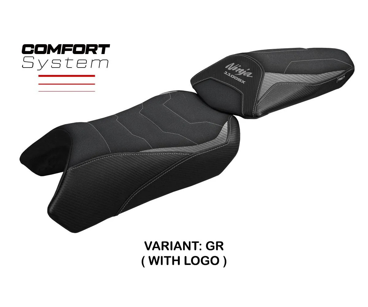 Seat cover Geisha Comfort Gray + logo Tpz comp KAWASAKI NINJA 1100 SX 2025 2026