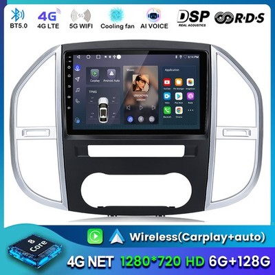 6+128G Für Mercedes Benz Vito W447 2014-20 10''Autoradio GPS NAVI Android CarPlay