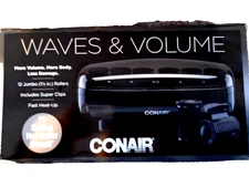 Conair Waves & Volume 1 1/2 Inch Rollers with Super Clips - 12 Jumbo Rollers