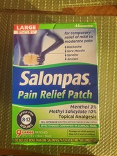 Salonpas 9 Large Pain Relief Patches  63 Patches Total Back Ache Sore Muscles