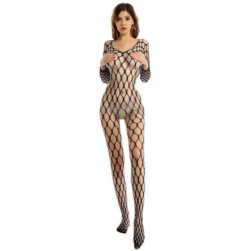 US Women's Bodysuit Faux Leather Babydoll Jumpsuit Bodycon Teddy Lingerie Romper - Picture 34 of 41
