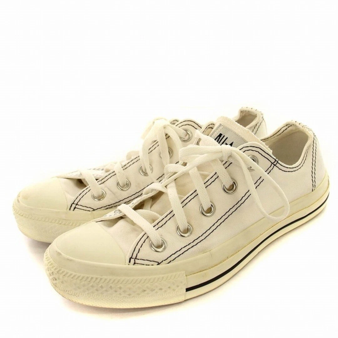 Sneakers Converse ALL STAR in tela taglio basso US4 23 cm bianche G larghezza massima: usate 6