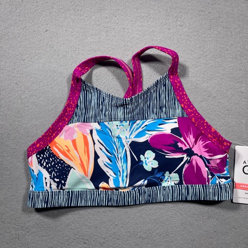 Athleta Girls Bikini Top Girls Size XXL /16 Paradise Splash Tropical Floral NWT - Picture 2 of 8