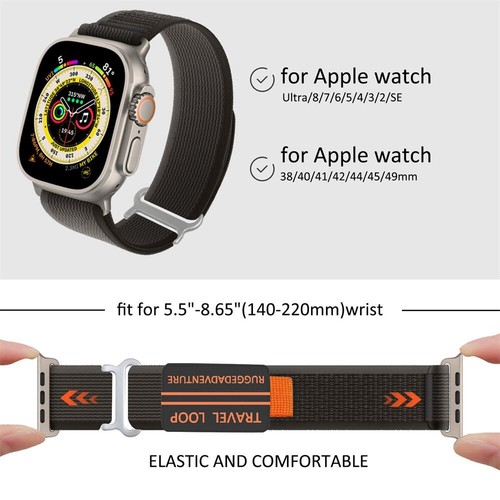 🔥ARMBAND Nylon Loop🔥für apple watch Series 10 9 8 7 6 5 4 3 2 SE ULTRA 2 49mm - Picture 6 of 42