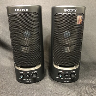 VTG Sony SRS-58 Active Portable Speaker System For Discman Walkman