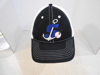 Stockton Ports MiLB BASEBALL adjustable back Sample  Black White Hat