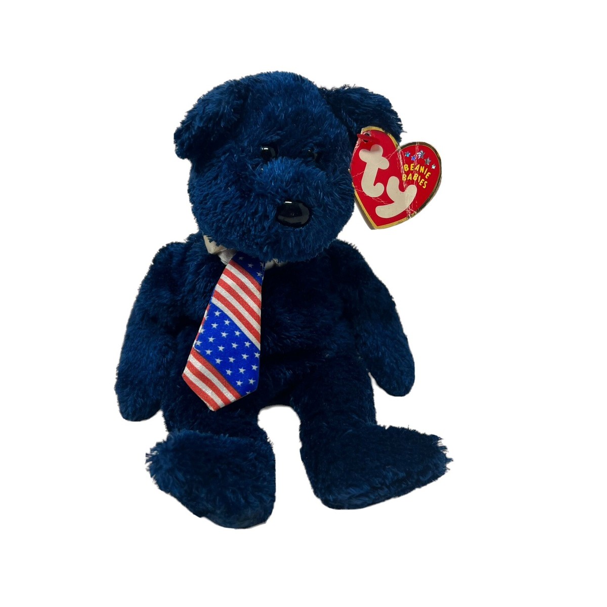 Ty Beanie Baby 2001 Pops Blue American Flag Tie Plush Toy | eBay