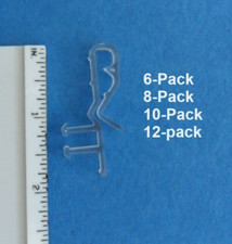 Clear Hidden Valance Clips For Faux, Wood Venetian Window Blinds Parts 6-12 pack