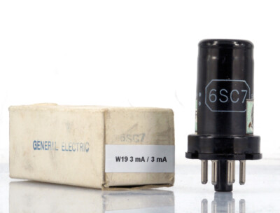 6SC7/VT-105 GE NOS Tube Röhre Valvola Lampe TSF Valve Valvula 진공관 真空管