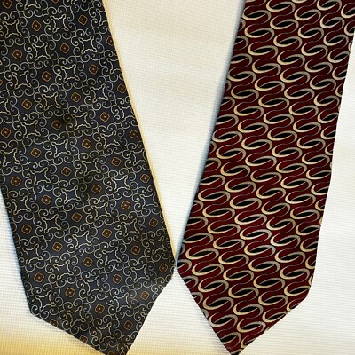 Cape Cod Neckwear Men's 100% Silk Tie ~ Lot Of 2