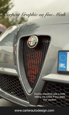 Calandre Avant ALFA ROMEO Mito 2008-2015 - Grille De Radiateur Noire ABS, Look Sportif