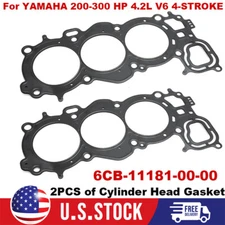 For YAMAHA 200 300 HP 4.2L V6 4-STROKE Cylinder Head Gasket 6CB-11181-00-00 2PCS
