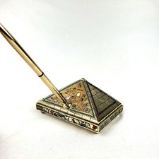 TREASURES OF King Tut Golden Egyptian Pen Set Limited Edition Vintage Hand Paint