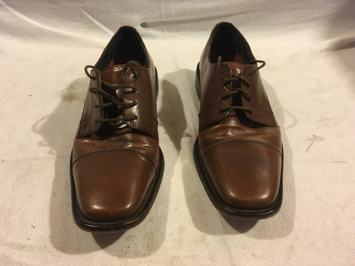 Mens Bostonian Authentic Brown Leather Lace Up 9D Formal  display picture 2