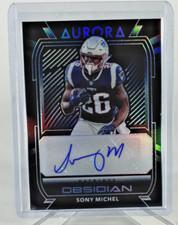 2020 Panini Obsidian Football SONY MICHEL Aurora Auto 10/100