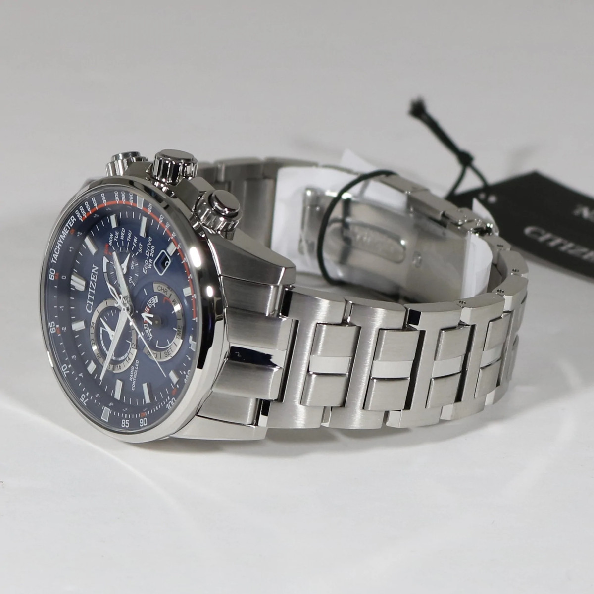 Citizen Eco-Drive PCAT Controlled Chronograph Blue Dial Watch  