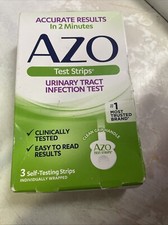 AZO Urinary Tract Infection Test Strips, 3 Self- Testing Strips 12/26