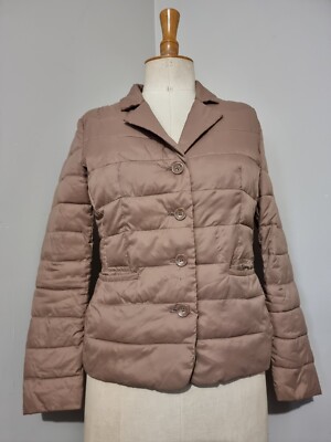 SISLEY: FEINE DAUNENJACKE STEPPJACKE TAUPE
