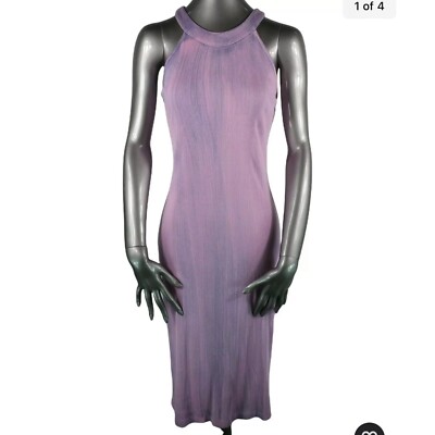 Young Fabulous & Broke Tie Dye Purple Cross Back Halter Dress NWT Large |  eBay