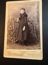 Lovely Young Girl, Pretty Dress, Necklace, c1880s, Cabinet Photo, CP123