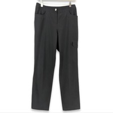 Chico's Weekends Lightweight Pants US Small 4 Chicos 0 Black Cargo Style