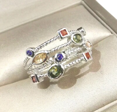 Anillo De Plata De Ley 925 Para Mujer Sortija De Compromiso Joyería De Boda  Lujo