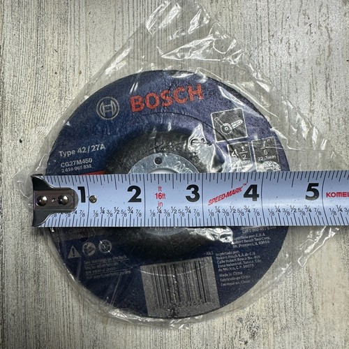 5 Pack Bosch 4-1/2" x 3/32" 24 Grit Light Grinding/Metal Cutting Wheels CG27M450 - Picture 7 of 7