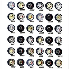 1/64 Scale ALLOY D-CLASS BRAKES Real Rider Wheels Rims Tires Set for Hot