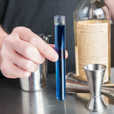 (ONE) 5 5/8'' TEST TUBE SHOOTER CRYSTAL CLEAR POLYSTYRENE BPA FREE/ 0.75 CAPACITY