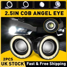 2PCS White 63.5MM COB LED Angel Eye Halo Rings For Fog Lights Led Headlights 12V