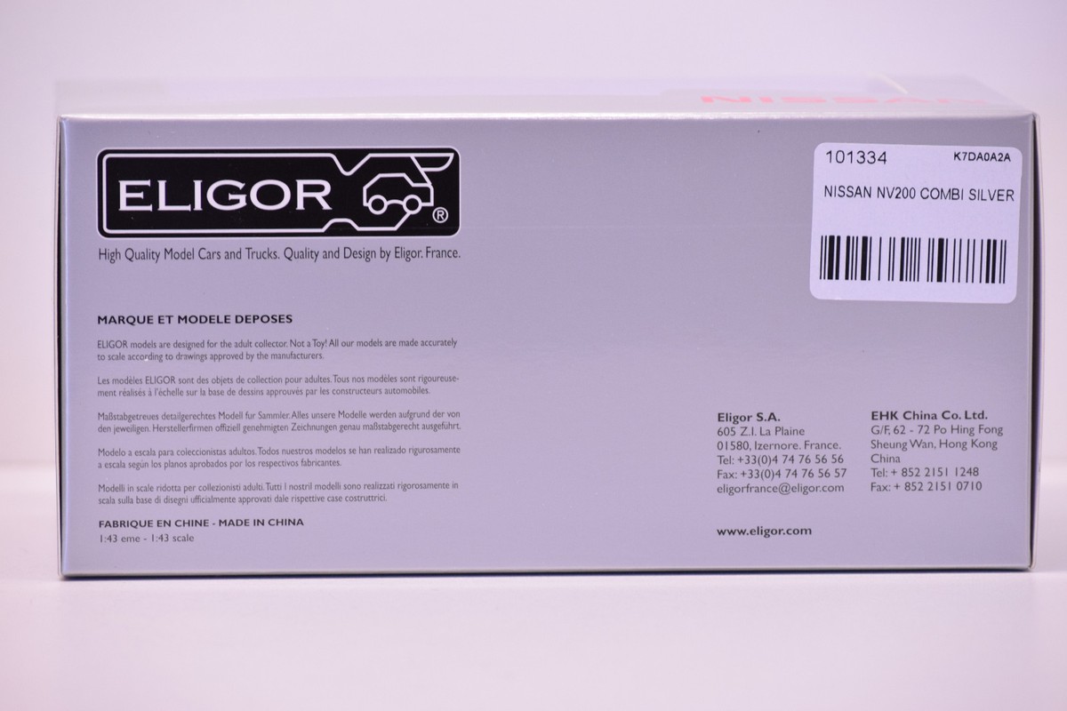 Lot De 2 Camions Nissan NV200 Eligor 1/43 - Gris Foncé Et Lagoon - Réf 101335/101336