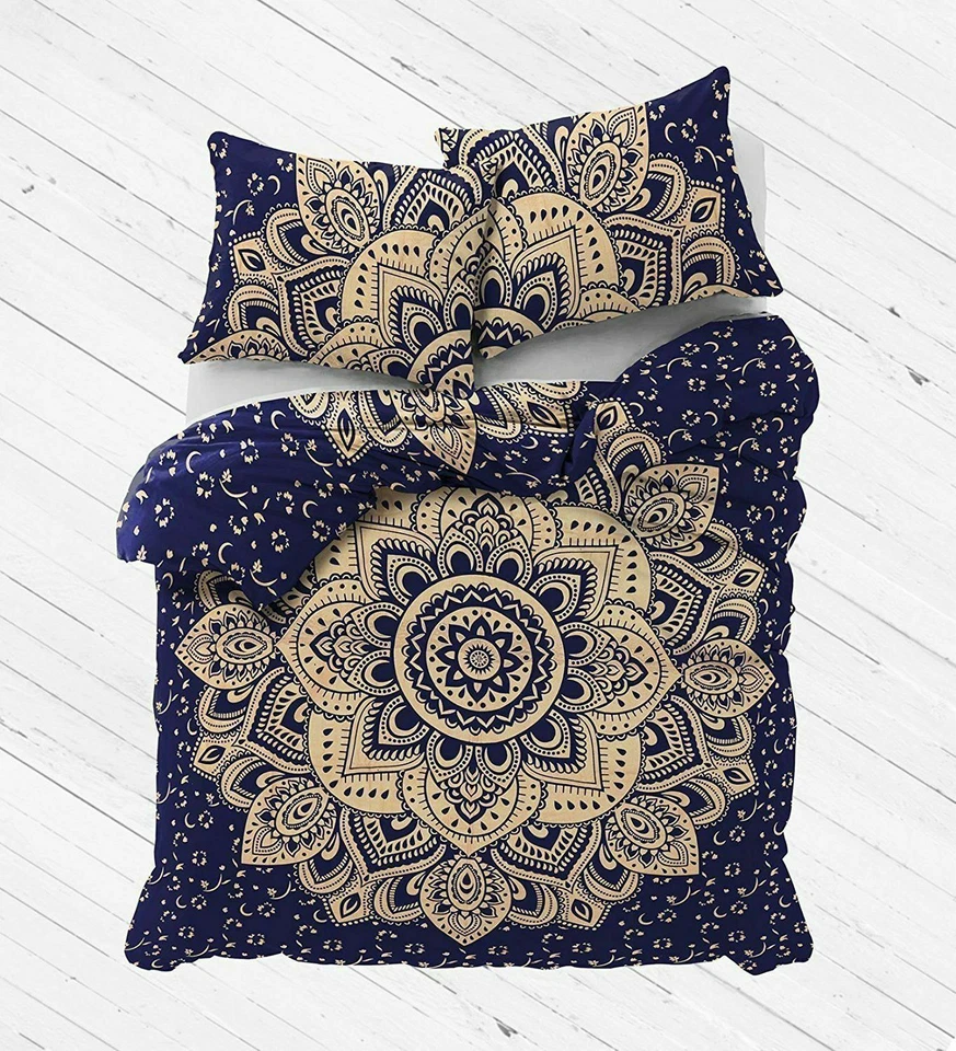 Capa de edredom indiana Mandala Doona capa de edredom boêmio boho - Imagem 2 de 2