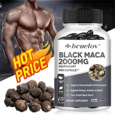 Black Maca 2000 Mg Capsules - Promotes Hormone Balance And Enhances Endurance