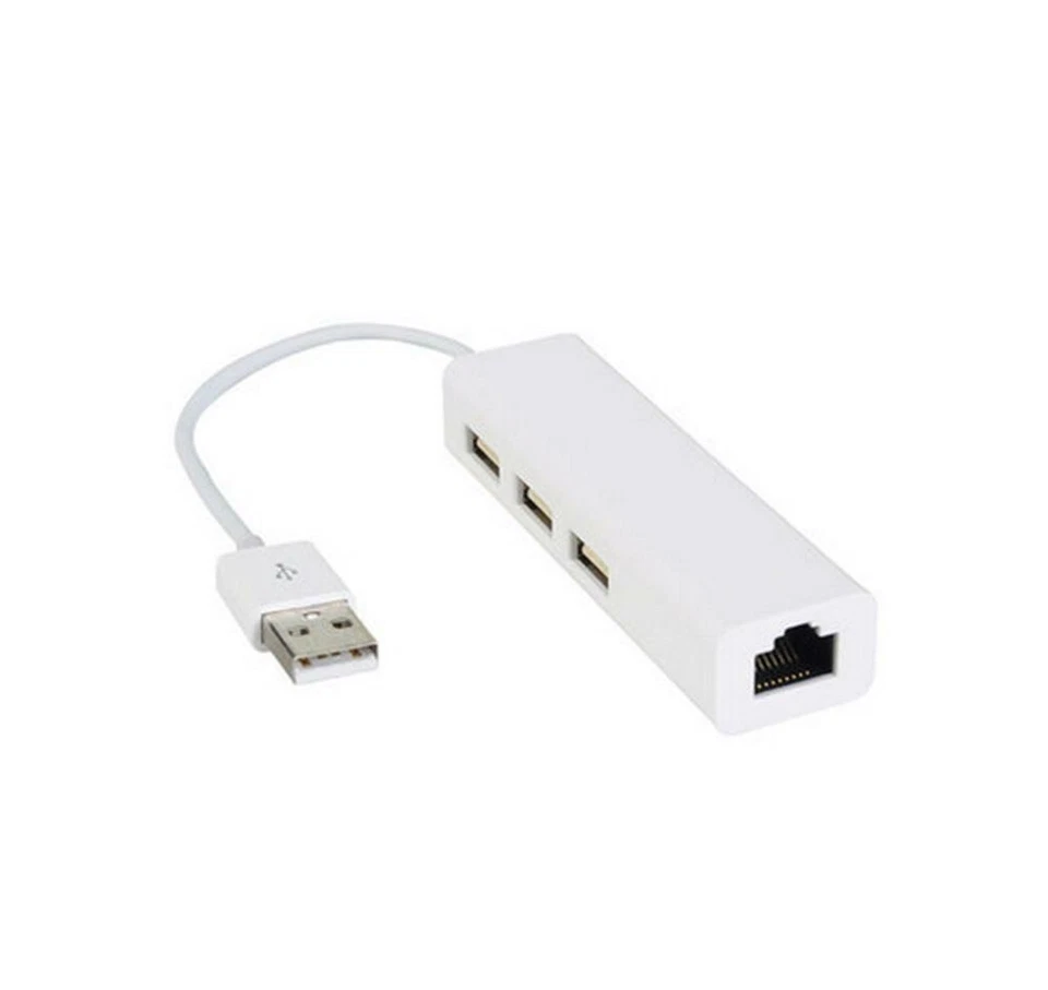 USB A auf 3 x USB A und RJ45 Ethernet Lan Adapter Hub Kabel Mac USB-A Netzwerk - Bild 3 von 4