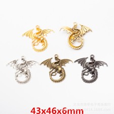 43 46 6MM Handmade Crafts Flying dragon DIY Jewelry Making Alloy Charm 20pcs