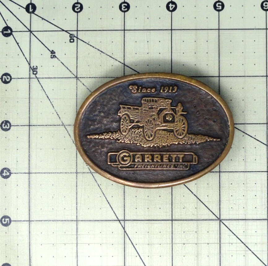 Fivela de cinto Garrett Freightlines Inc Portland Employees bronze vintage 1977.GMP137 - Imagem 3 de 4