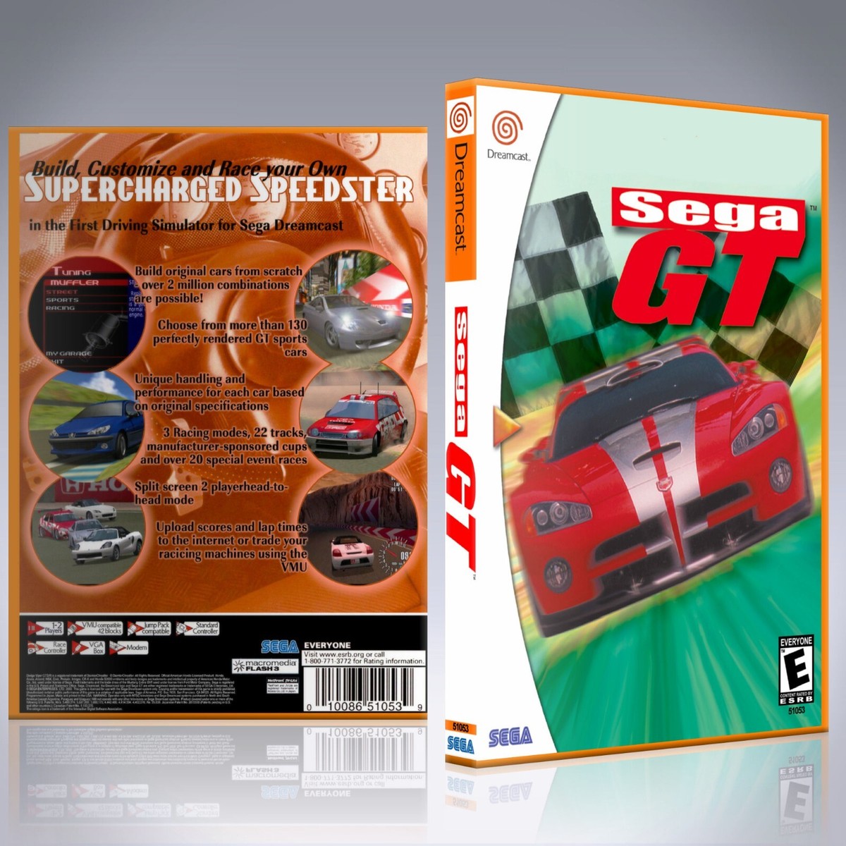 Jeu Sega GT Sur Dreamcast - Version PAL Complète (CIB) - Très Bon état