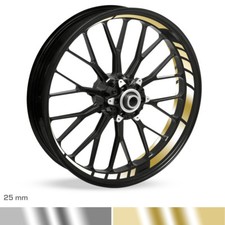 Chrom GP-Felgenbettaufkleber 16"-19"  Auto Motorrad Silber Gold