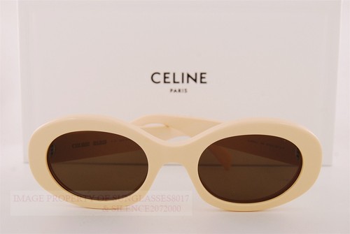 Brand New CELINE Sunglasses CL 40194U 24E Beige/Dark Brown For Women - Picture 3 of 7