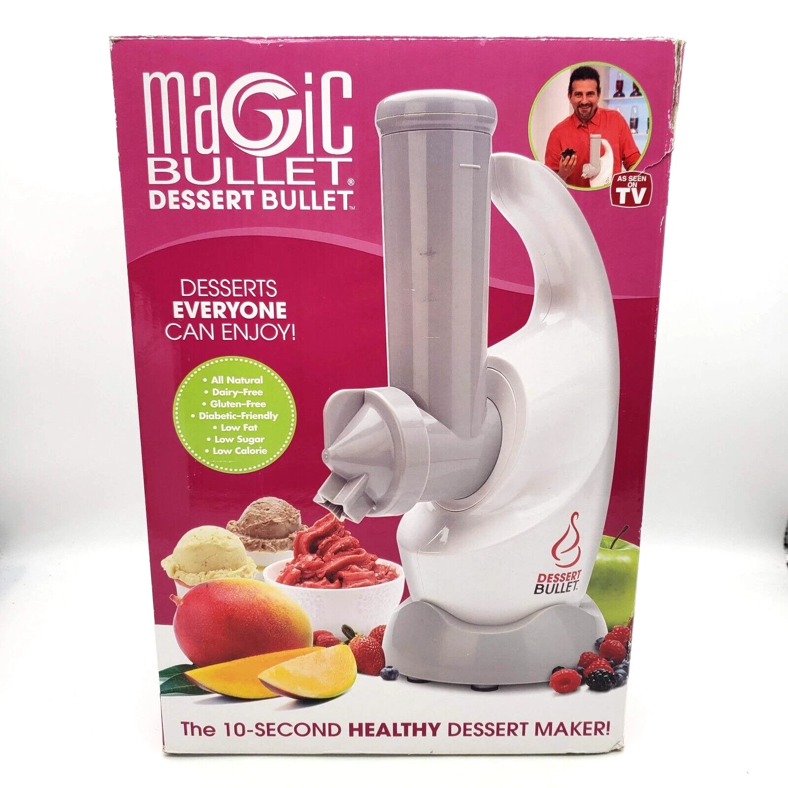 Magic Bullet DESSERT BULLET Healthy Dessert Maker Sorbet Yogurt Smoothies