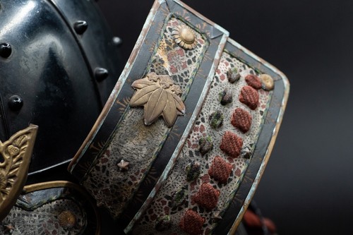 Samurai Helm Eisen KABUTO & Menpo Japanisch Vintage Rüstung tragbar Lebensgröße Kostenloser Versand - Bild 15 von 24